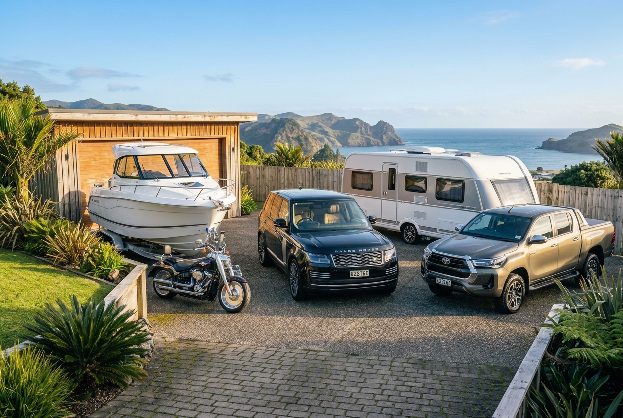 SUV, boat, caravan, motorcycle and ute cleaned on a residential driveway